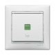 Выключатель кнопочный одноклавишный с символом звонка - Legrand Valena - 10А 250В схема 1P безвинтовые зажимы - белый
