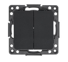 EKF PROxima Стокгольм Черный Выключатель 2-кл, 10А ,винт.клеммы.