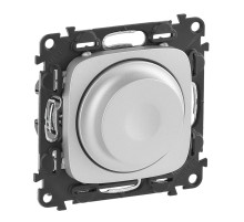 Legrand Valena ALLURE DIY Алюм Светорегулятор поворотный, 300Вт, универсальный, без нейтрали.