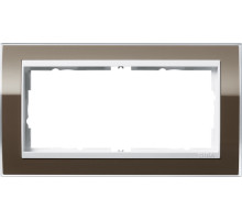 Gira Event Clear Коричневый/Бел.глянц. Рамка 2-ая без перегородки