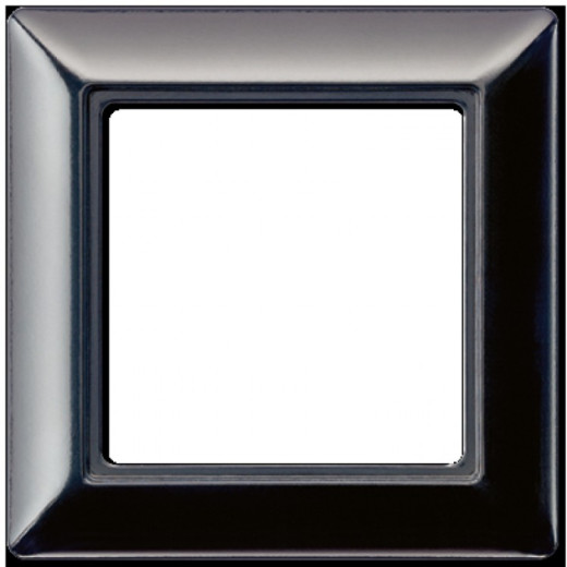 Рамка 1-кратная для вертикальной и горизонтальной установки,черная