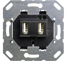 Gira Мех роз USB 2-ой  А+А черный