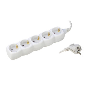 Simon Brico Белый Удлинитель на 5 розеток Schuko, кабель 1.5м