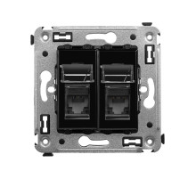 DKC Avanti Компьютерная розетка RJ-45 в стену, кат.6А двойная, 