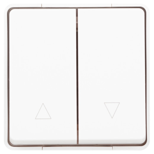 Переключатель ЭРА Эксперт 11-1508-01 для жалюзи кнопочный IP55 10АХ-250В ОУ белый