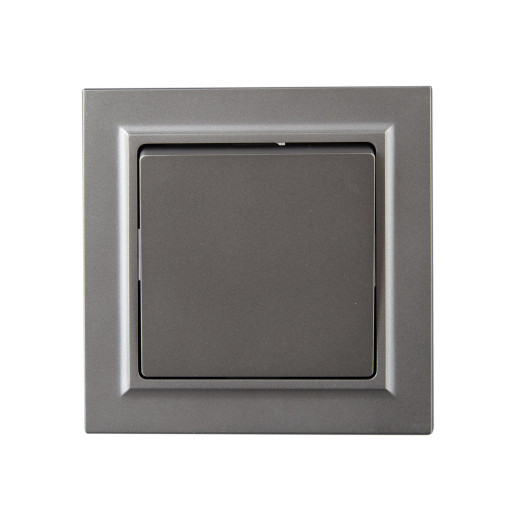 BRITE Выключ. 1-кл. 10А в сб. ВСР10-1-0-БрС сталь IEK