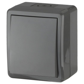 ЭРА Переключатель Эксперт 11-1403-03 IP54 10АХ-250В ОУ серый
