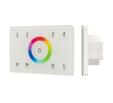 Arlight Панель Sens SMART-P83-RGB White (230V, 4 зоны, 2.4G) (IP20 Пластик, 5 лет)
