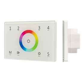Arlight Панель Sens SMART-P83-RGB White (230V, 4 зоны, 2.4G) (IP20 Пластик, 5 лет)