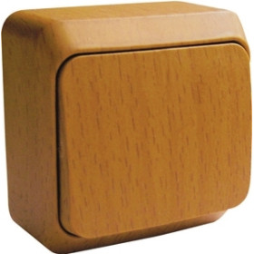 Systeme Electric Этюд наруж Дача Темный бук Выключатель 1-клавишный(сх.1)