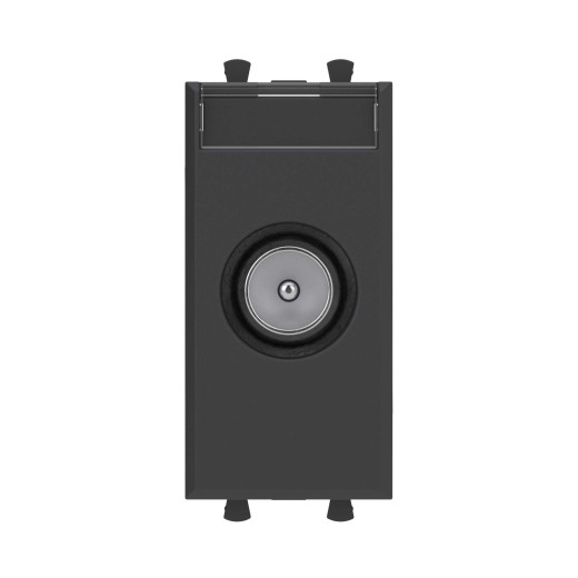 Розетка TV оконечная модульная, Avanti, черный матовый, 1 модуль