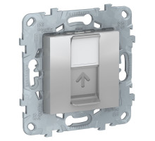 Schneider Electric Unica New Алюминий Розетка компьютерная, RJ45, одиночная кат. 6 UTP