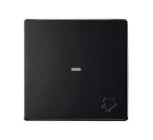 Simon S82 Concept Матовый черный, Клавиша для выключателя с подсветкой и пиктограммой 