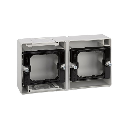 Коробка 2-х местная, горизонтальная, S44A, серый