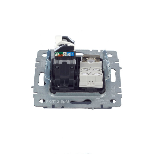 BRITE Роз. двойная RJ11+RJ45 кат.5E РК/Т12-БрМ мар. IEK