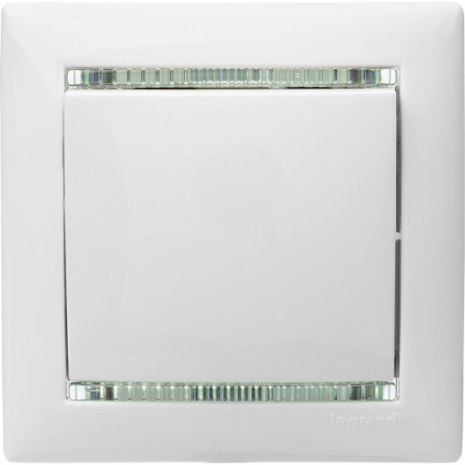 Выключатель одноклавишный - Legrand Valena - 10А 250В схема 1 безвинтовые зажимы - белый