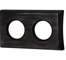 BIRONI Шедель Бук Угольно-черный Рамка 2-ая на бревно 240мм (скрытый монтаж)