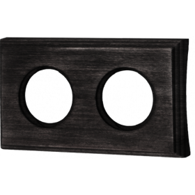 BIRONI Шедель Бук Угольно-черный Рамка 2-ая на бревно 240мм (скрытый монтаж)