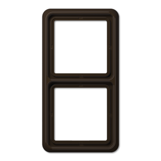 Рамка для вертикальной и горизонтальной установки, 2 поста, дюропласт, коричневый, CD500