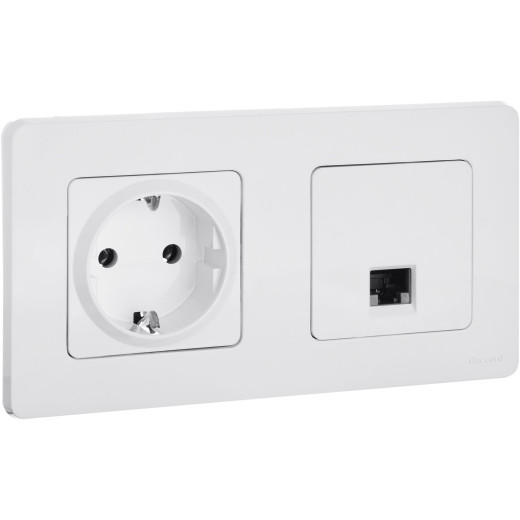 Розетка компьютерная RJ45 категория 5e UTP - Legrand/Daccord Inspiria - белый