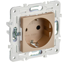 IEK SKANDY Песочный Розетка с/з с защитными шторками 16А SK-R04Sa