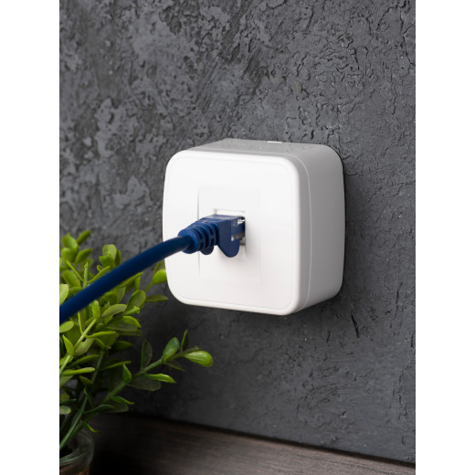 Минск Розетка Phone 1-местная ОП белая EKF Basic