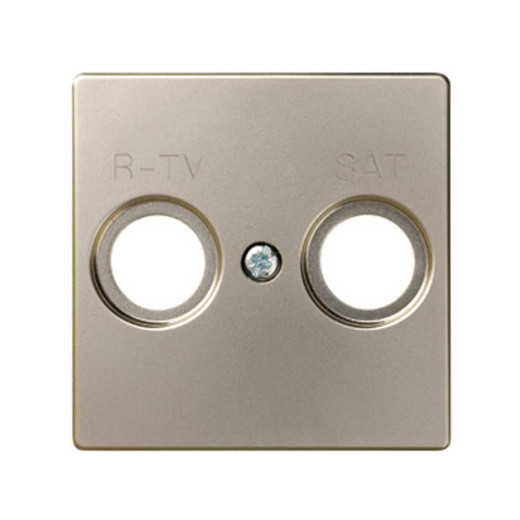 Simon 82 Шампань Накладка розетки TV 1-ая (символ TV-SAT)