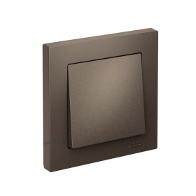 Systeme Electric AtlasDesign Мокко Выключатель 1-клавишный, сх.1, 10АХ, в сборе, быстрозажим. клем.