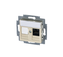 ABB EPJ Levit слоновая кость / белый Розетка компьютерная RJ45 кат,5e+заглуш,, слоновая кость