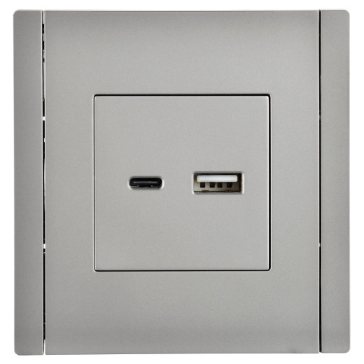 FORTE&PIANO Роз. USB A+C 18Вт FP551 ст. IEK