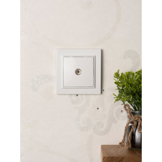 Минск Розетка TV 1-местная СП бел. 75Ом 5-862МГц EKF Basic