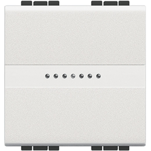 Livinglight Переключатель промежуточный Axial с автоматическими клемами, размер 2 модуля, цвет белый