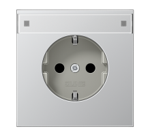 JUNG Алюминий Розетка штепсельная Schuko 16A 250V с полем для надписи