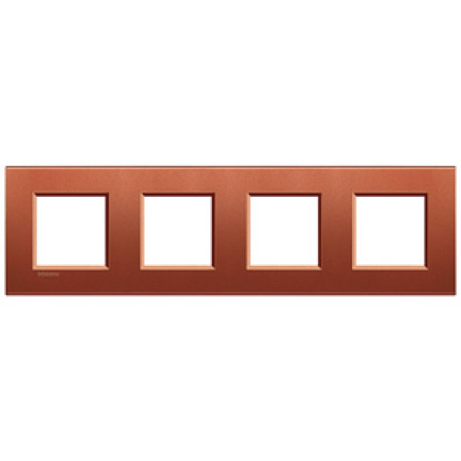 Livinglight Рамка прямоугольная, 4 поста, цвет Красный шелк