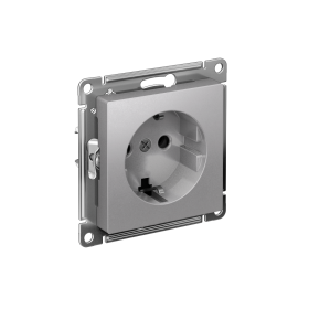 Systeme Electric AtlasDesign Алюминий Розетка с заземлением, 16А, мех., быстрозажим. клем.