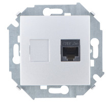 Simon 15 Алюминий Розетка компьютерная RJ45 кат.5e (AMP)