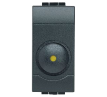 BT LL Антрацит Светорегулятор поворотный, 50Вт - 500Вт, 127В 50Вт - 1000Вт, 230В - 1 модуль.