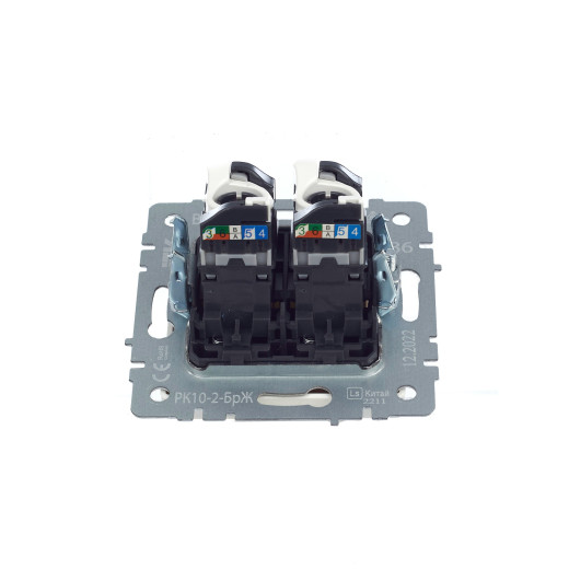 BRITE Роз. комп. 2-ая RJ45 кат.5E РК10-2-БрЖ жемч. IEK