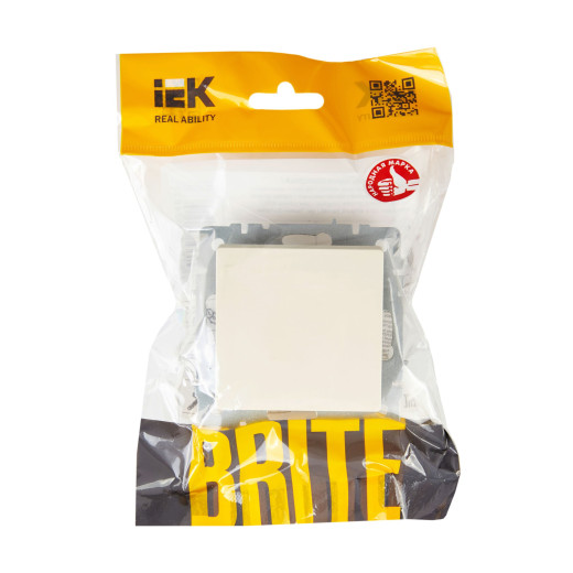 BRITE Выключ. 1-кл. перекр. 10А ВС10-1-3-БрКр беж. IEK