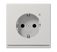 JUNG SCHUKO-розетка с LED подсветкой, светло-серый