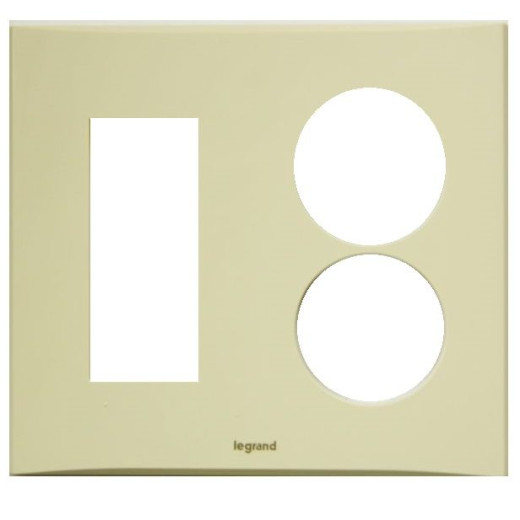 Zunis Беж Накладка Блока розетки 2-ой + суппорта на 3 модуля (для 7104 07I )