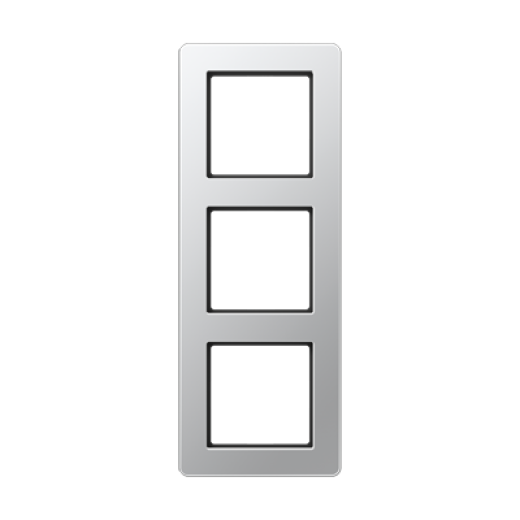 Рамка для вертикальной и горизонтальной установки, 3 поста, термопласт, алюминий, A FLOW