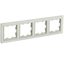 IEK BRITE BASE Бежевый Рамка 4-м РУ-4-БрКр