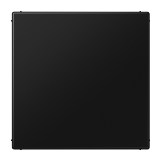 Крышка без отверстий (фиксация защёлкиванием), с суппортом, термопласт, черный матовый