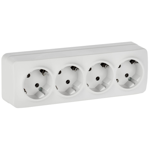 GLORY Роз. 4-я с з/к без з/ш о/у 16А РС24-3-ХБм бел. м. IEK