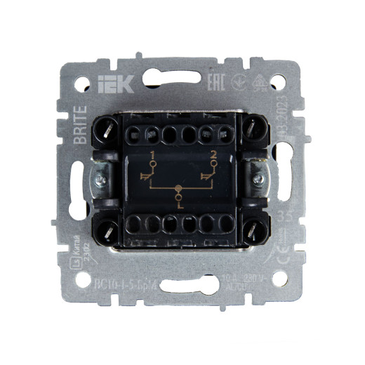 BRITE Выключ. жалюзи 10А ВС10-1-5-БрМ мар. IEK