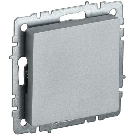 IEK BRITE BASE Алюминий Заглушка c суппортом МЗ10-БрА