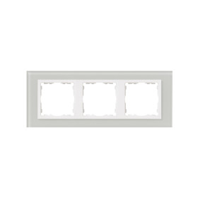 Simon 82 Nature Натуральный/Белое стекло Рамка 3-ая