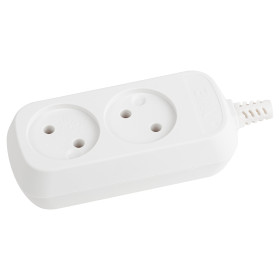 ЭРА Колодка KX-2 2 розетки без зазeмления белая