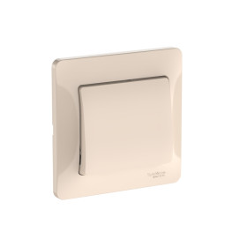 Systeme Electric Glossa Бежевый Выключатель 1-клавишный, сх.1, 10АХ, в сборе, быстрозажим. клем.